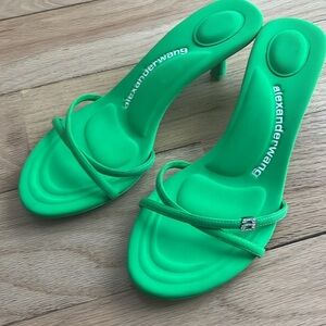 Alexander Wang Dahlia Neon Kelly Sandals